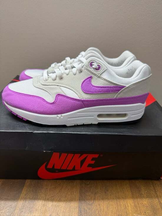 Nike Shoes - Nike Air Max 1 Fuchsia Dream Women's Size 9 Men’s 7.5 White Grey Purple
